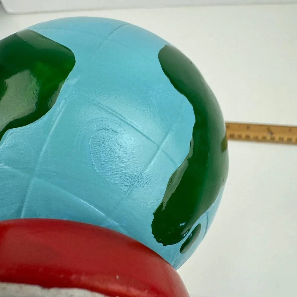 Vtg World Class Student Painted World Globe Map Pencil Holder Russ Bernie and Co